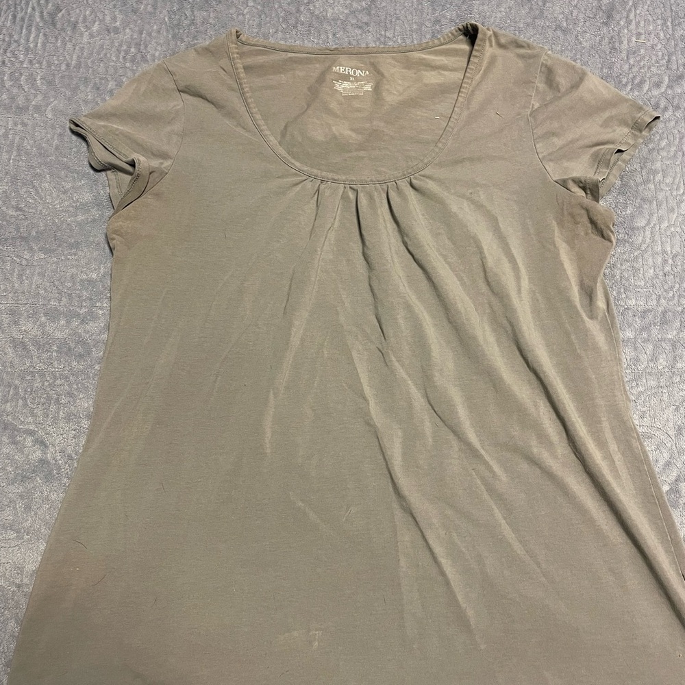 Merona Grey Cap Sleeve Relaxed T-Shirt